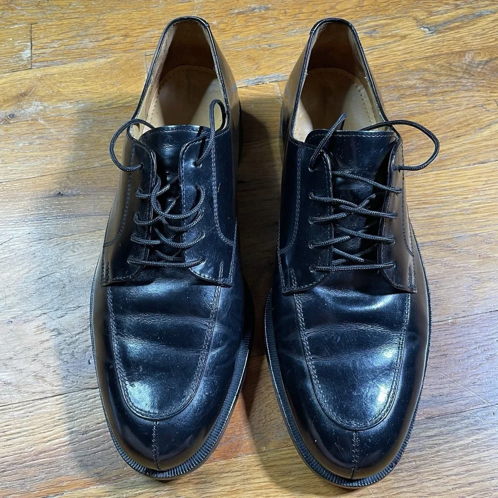 Cole Haan Men Oxford Split Toe Shoes Sz 9 D Black Leather like JM Weston